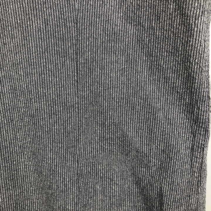 Harley-Davidson Stripe Pattern Hidden Button-Down Short-Sleeve Work Shirt, Men's XXL Equivalent cotton gray type Vintage Second Hand