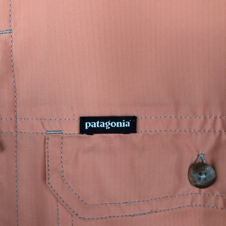 Patagonia Sol Patrol II Shirt 54234SP15 Ripstop Concealed Button-Down Short-Sleeve Fishing Shirt Men's Size L (approx.) polyester coral Vintage Second Hand