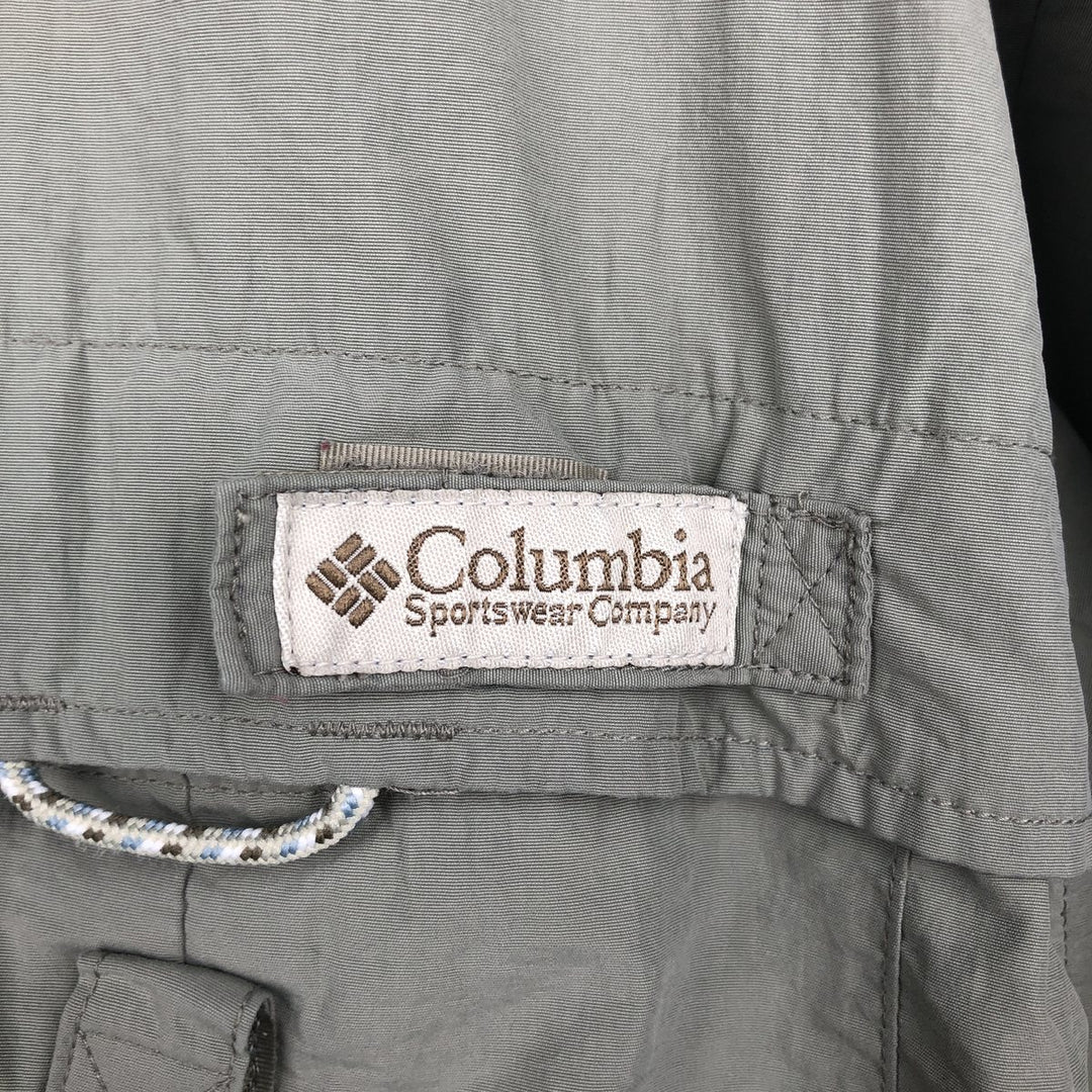 90s-00'S Columbia PFG Hidden Button Down Short Sleeve Fishing Shirt Men's XL Nylon Khaki type Vintage Second Hand