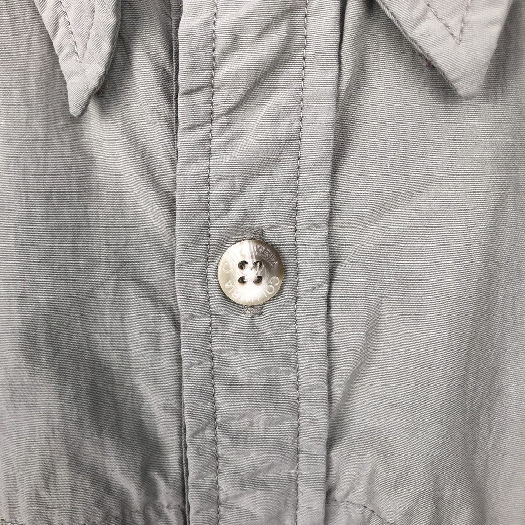 90s-00'S Columbia PFG Hidden Button Down Short Sleeve Fishing Shirt Men's XL Nylon Khaki type Vintage Second Hand