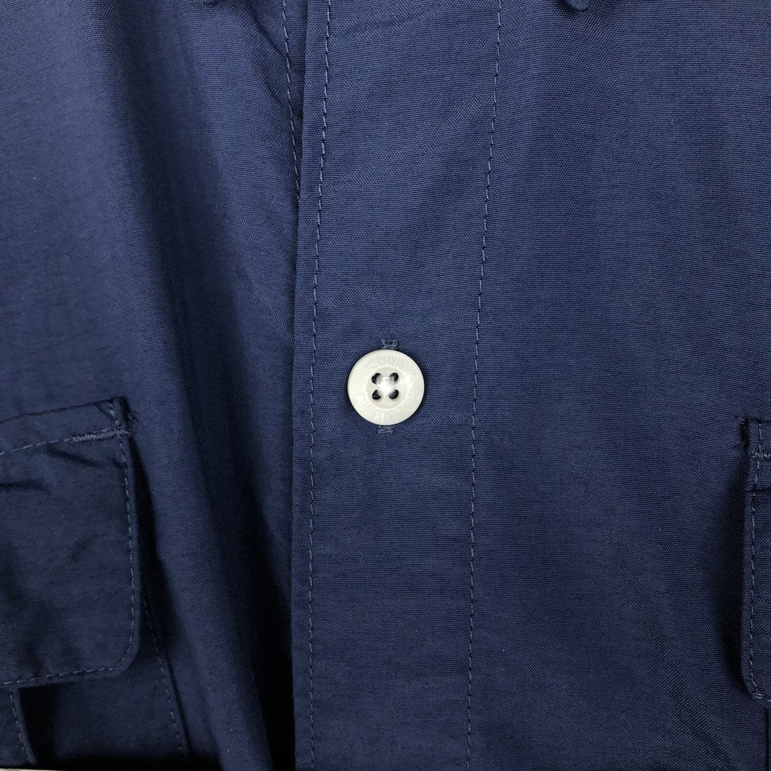 Columbia PFG OMNI-SHADE Omni-Shade Button-Down Short Sleeve Fishing Shirt Men's XL Nylon navy blue type Vintage Second Hand