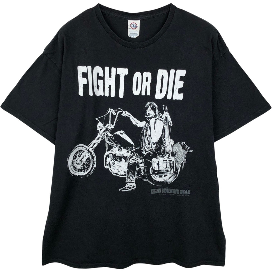 Delta (DELTA) THE WALKING DEAD Daryl Dixon Movie T-Shirt Men's XL (approx.) cotton black type Vintage Second Hand