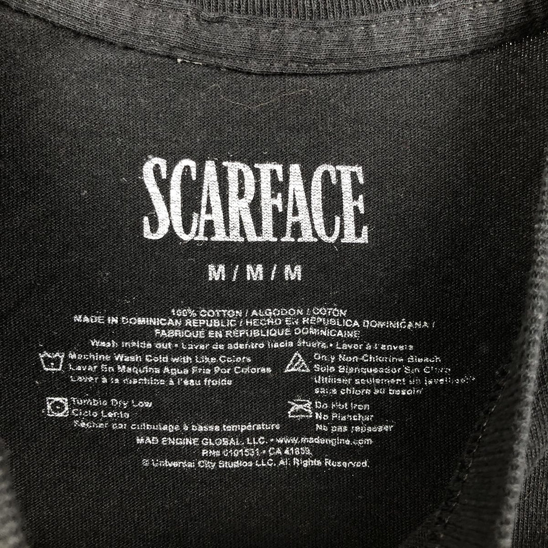 Scarface Movie T-shirt, Men's M size cotton black type Vintage Second Hand