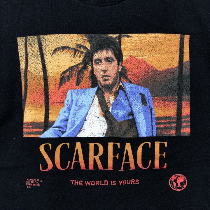 Scarface Movie T-shirt, Men's M size cotton black type Vintage Second Hand