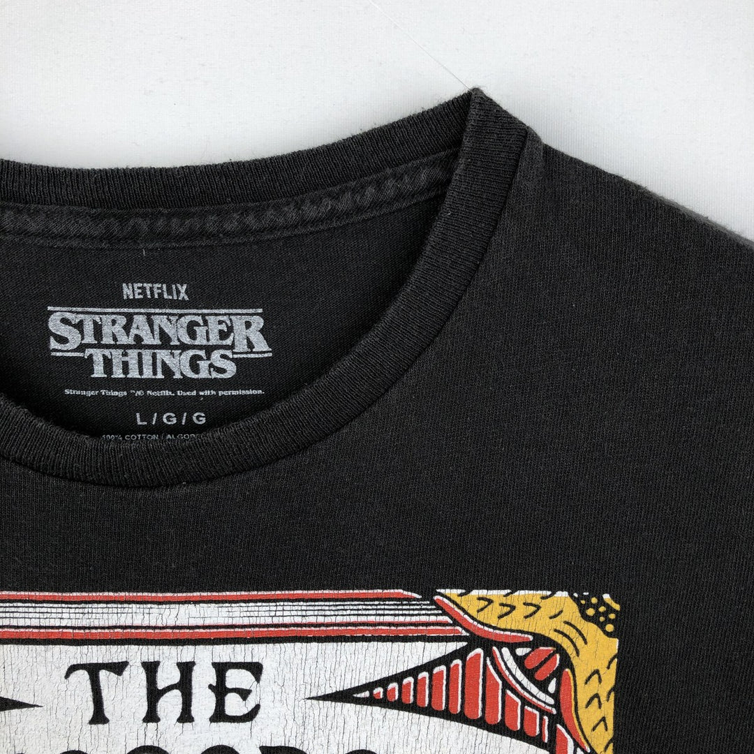 STRANGER THINGS Demogorgon Movie T-Shirt (Men's Size L) cotton black type Vintage Second Hand