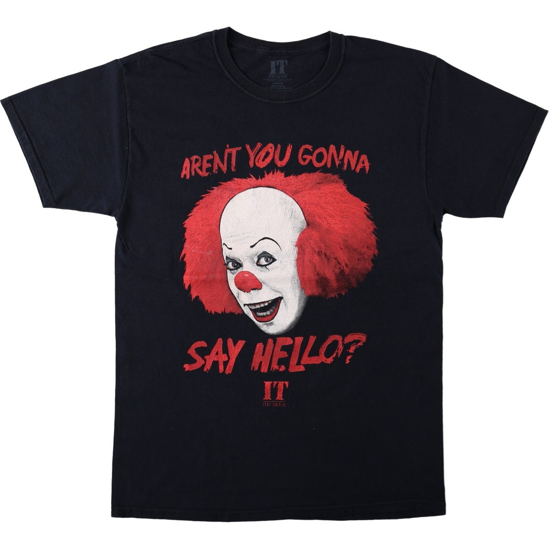 IT Pennywise Movie T-Shirt, Men's Size M cotton black type Vintage Second Hand