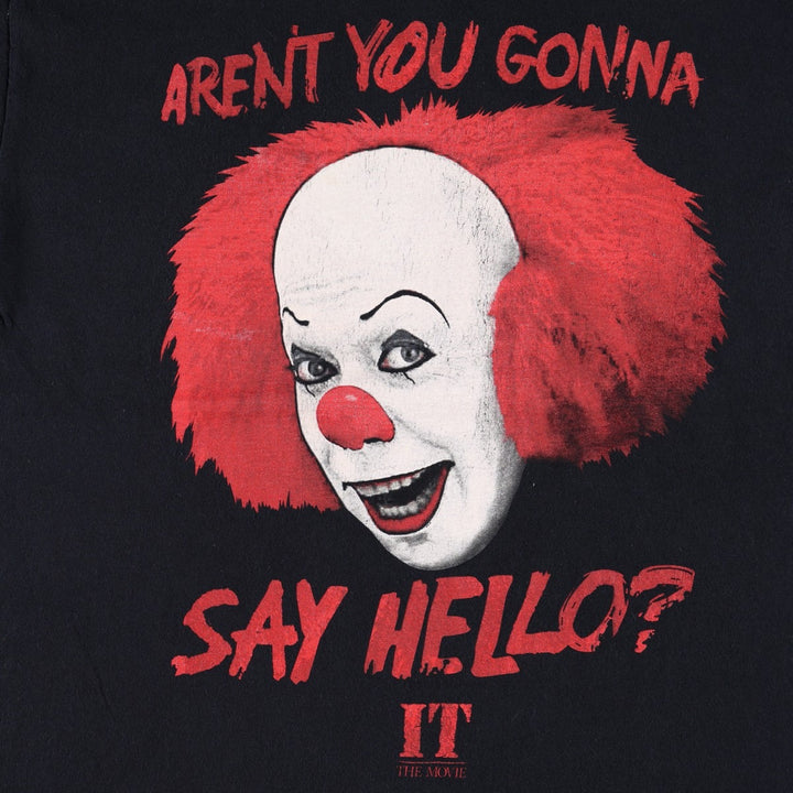 IT Pennywise Movie T-Shirt, Men's Size M cotton black type Vintage Second Hand
