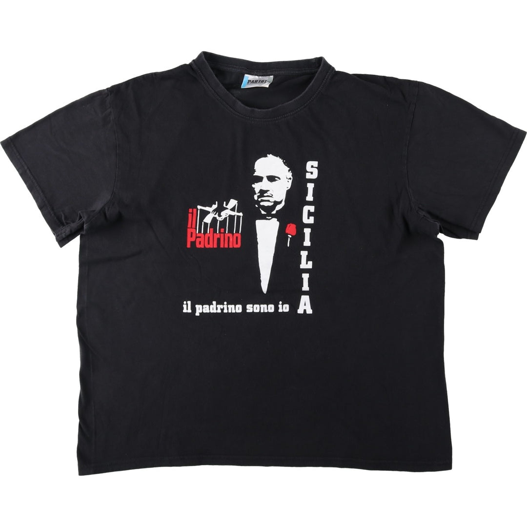 PARISI The Godfather Movie T-shirt (Men's XL equivalent) cotton black type Vintage Second Hand