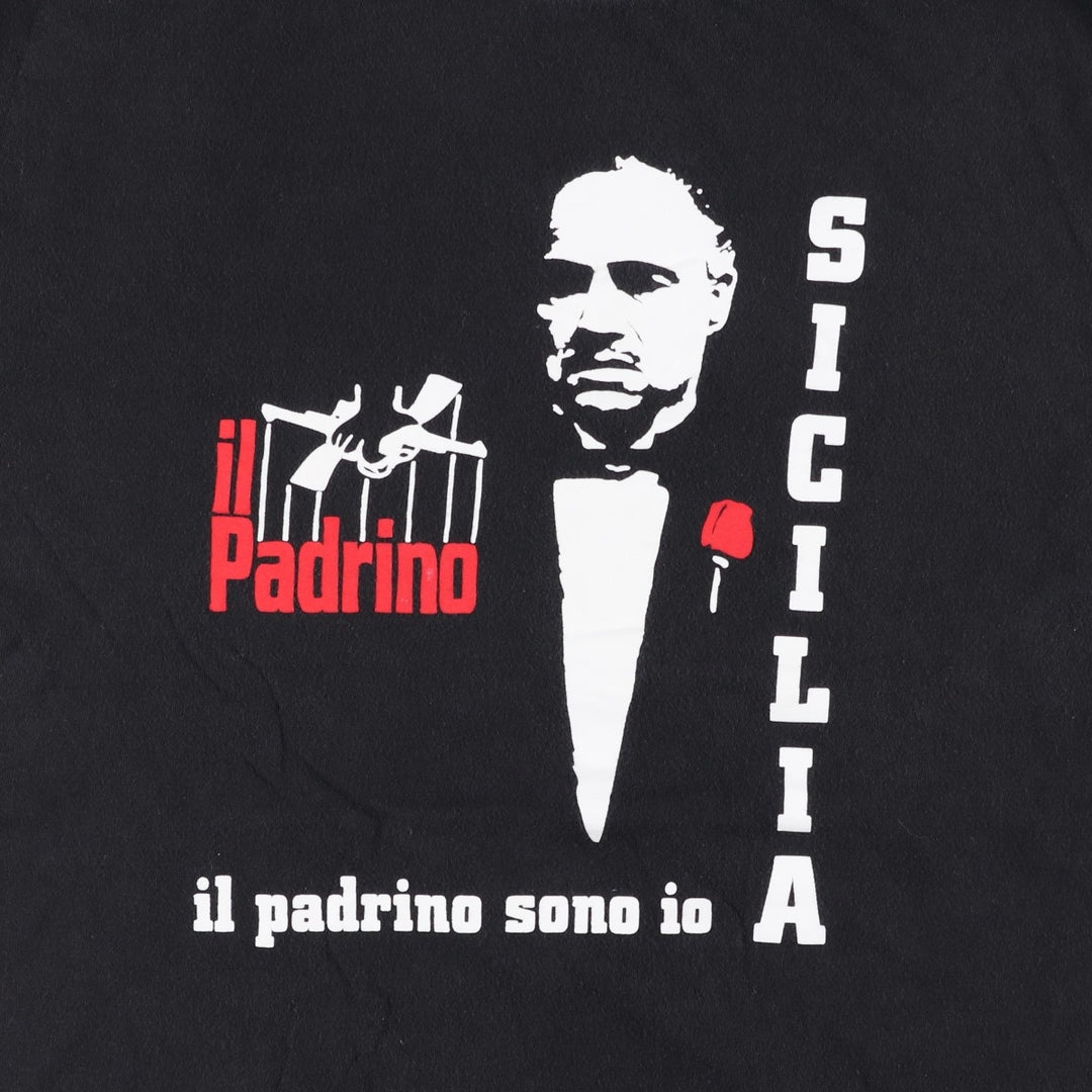 PARISI The Godfather Movie T-shirt (Men's XL equivalent) cotton black type Vintage Second Hand