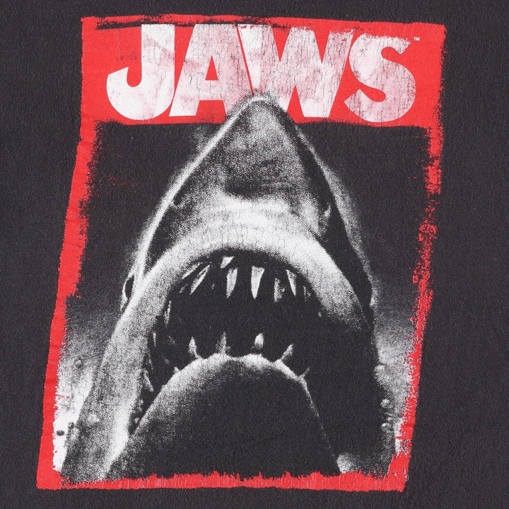 JAWS Movie T-Shirt (Men's Size S) cotton black type Vintage Second Hand