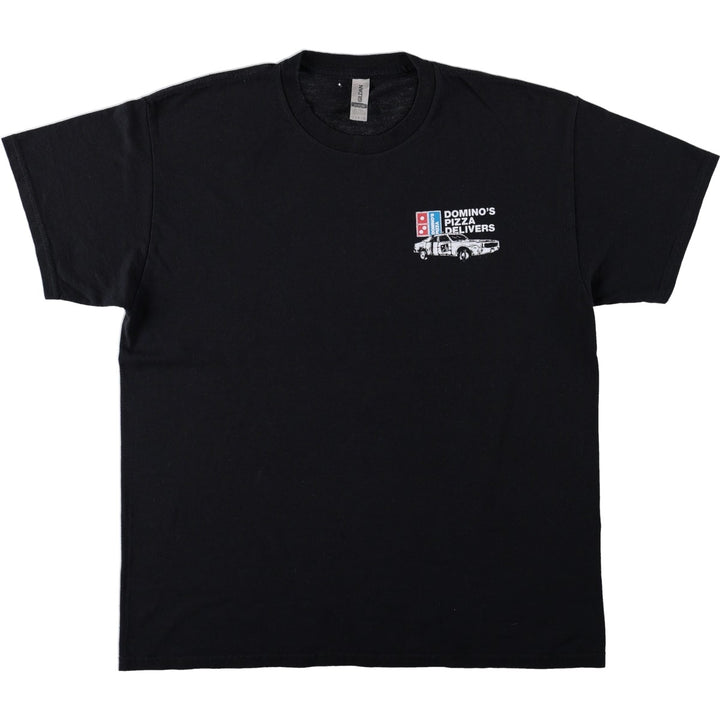 Gildan Stranger Things Domino's Pizza Movie T-shirt (Men's size L) cotton black type Vintage Second Hand