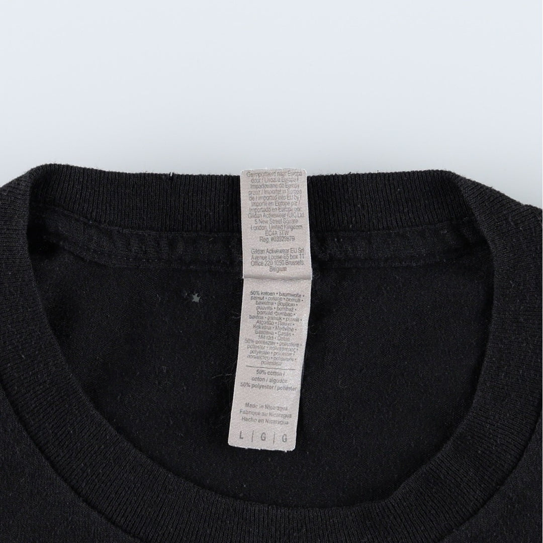 Gildan Stranger Things Domino's Pizza Movie T-shirt (Men's size L) cotton black type Vintage Second Hand