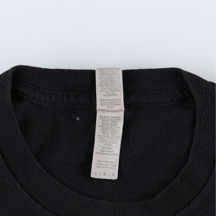 Gildan Stranger Things Domino's Pizza Movie T-shirt (Men's size L) cotton black type Vintage Second Hand