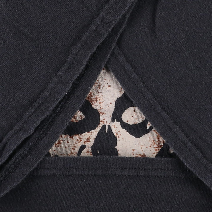 Delta The Walking Dead Skull Pattern Movie T-Shirt, Men's XL cotton black type Vintage Second Hand