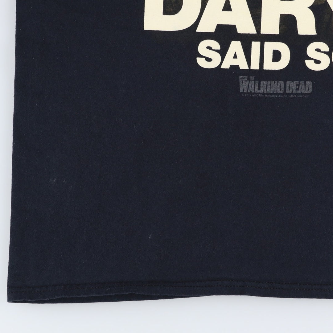 Fruit of the Loom THE WALKING DEAD Daryl Dixon Movie T-Shirt Men's XL (approx.) cotton black type Vintage Second Hand