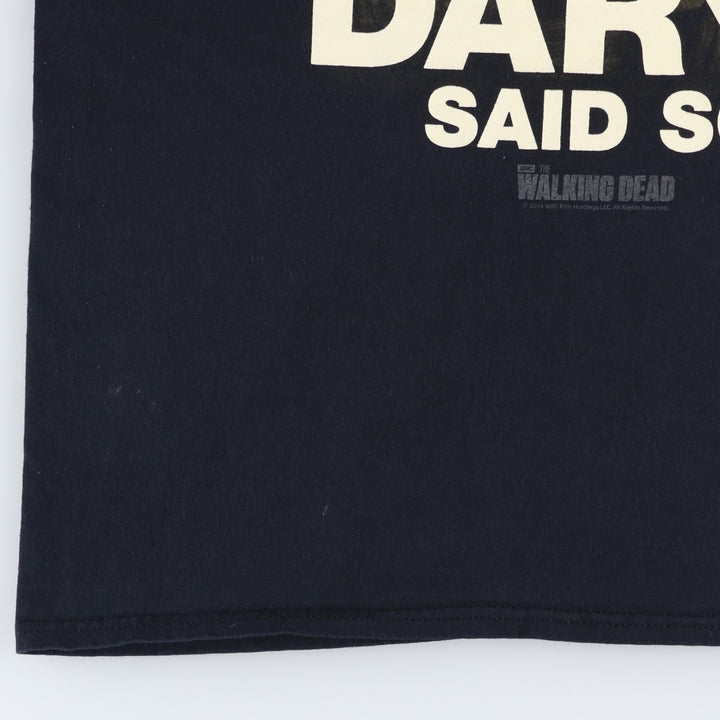 Fruit of the Loom THE WALKING DEAD Daryl Dixon Movie T-Shirt Men's XL (approx.) cotton black type Vintage Second Hand