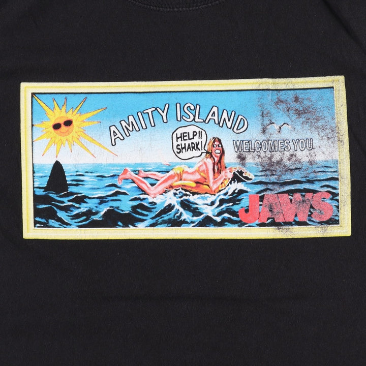 Rock Rebel JAWS Movie T-Shirt (Men's Size L) cotton black type Vintage Second Hand