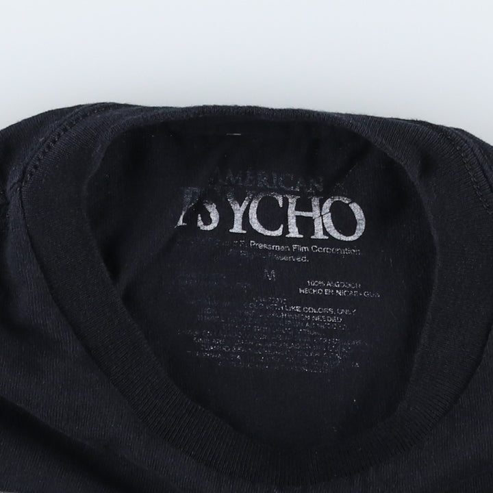 AMERICAN PSYCHO Movie T-shirt (Men's Size M) cotton black type Vintage Second Hand