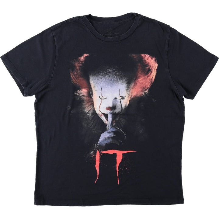IT Pennywise Movie T-Shirt (Men's Size M) unclear black type Vintage Second Hand