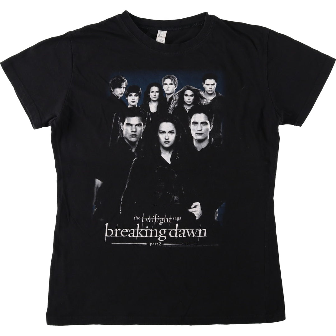 TULTEX Twilight Saga Breaking Dawn Part 2 Movie T-Shirt (Men's XXL equivalent) cotton black type Vintage Second Hand
