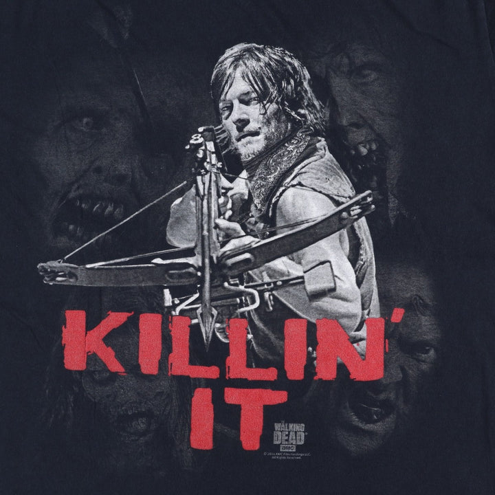 Gildan THE WALKING DEAD Daryl Dixon Movie T-Shirt (Men's XL equivalent) cotton black type Vintage Second Hand