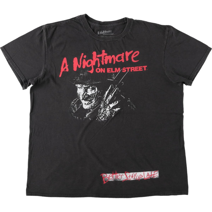 A NIGHTMARE ON ELM STREET Freddy Krueger Movie T-Shirt (Men's Size L) cotton black type Vintage Second Hand