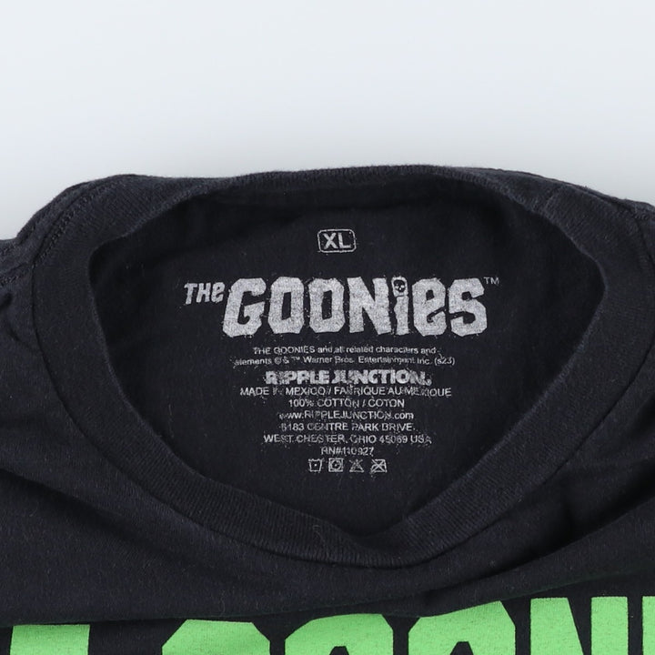 Ripple Junction THE GOONIES Skull Pattern Movie T-Shirt (Men's XL equivalent) cotton black type Vintage Second Hand