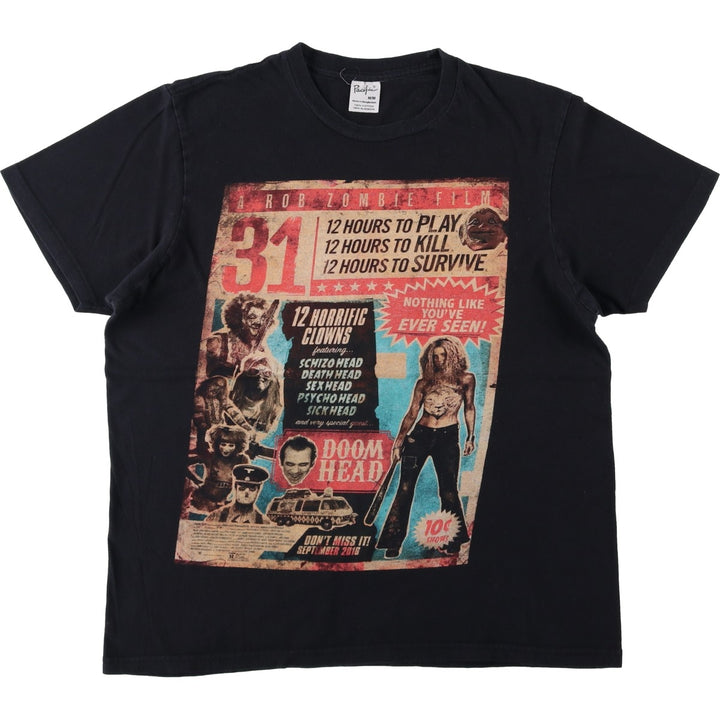 Pacific 31 Rob Zombie Movie T-Shirt (Men's Size M) cotton black type Vintage Second Hand