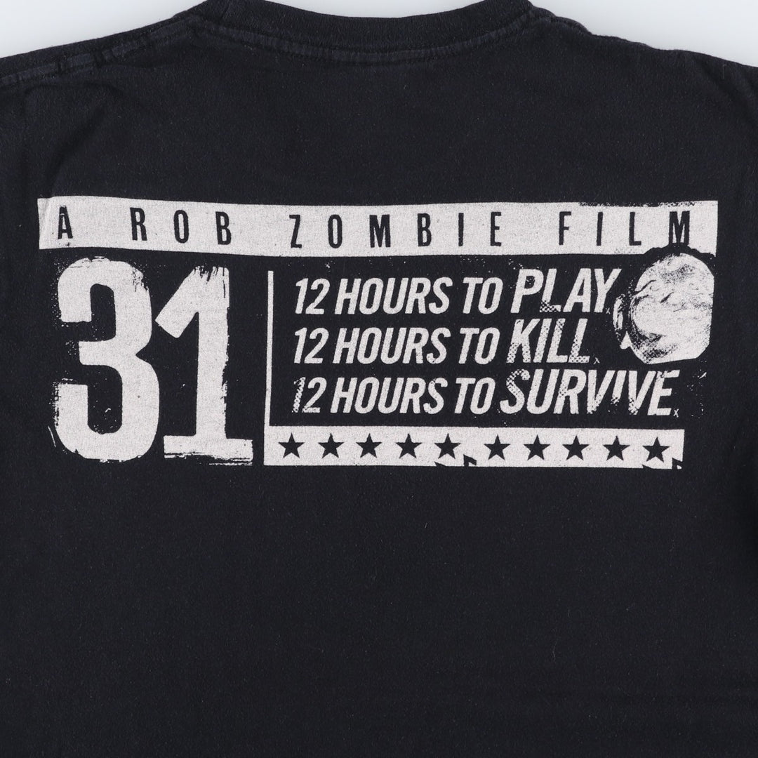 Pacific 31 Rob Zombie Movie T-Shirt (Men's Size M) cotton black type Vintage Second Hand