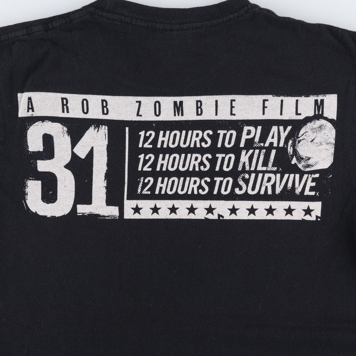 Pacific 31 Rob Zombie Movie T-Shirt (Men's Size M) cotton black type Vintage Second Hand