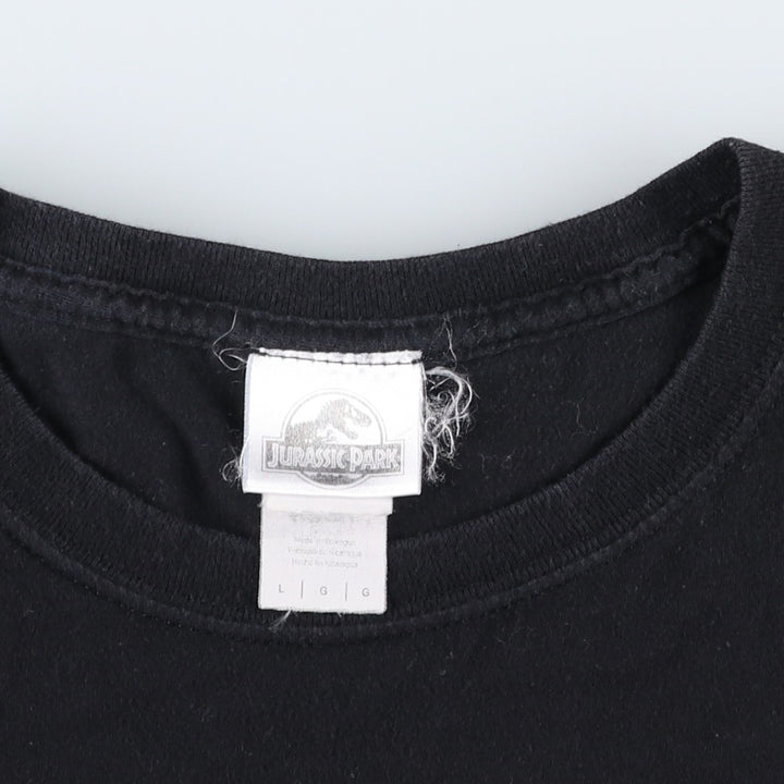 Gildan Jurassic Park Movie T-Shirt (Men's Size L) cotton black type Vintage Second Hand