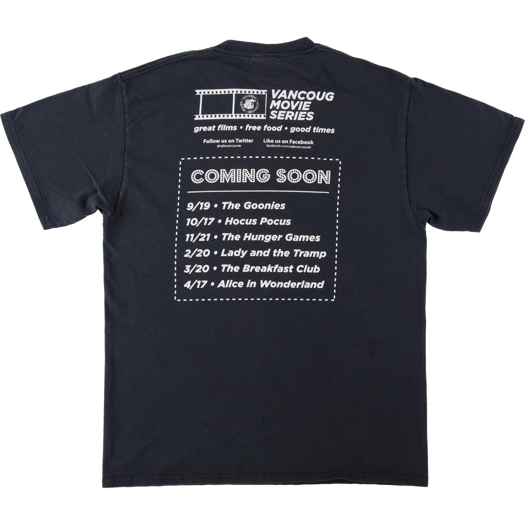 PORT & COMPANY College T-shirt, Men's Size M cotton black type Vintage Second Hand