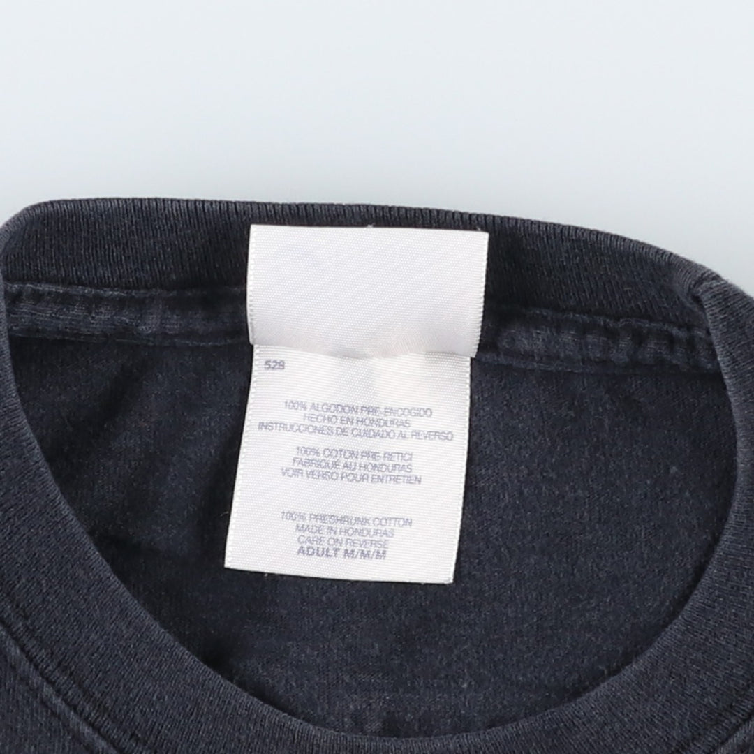 PORT & COMPANY College T-shirt, Men's Size M cotton black type Vintage Second Hand