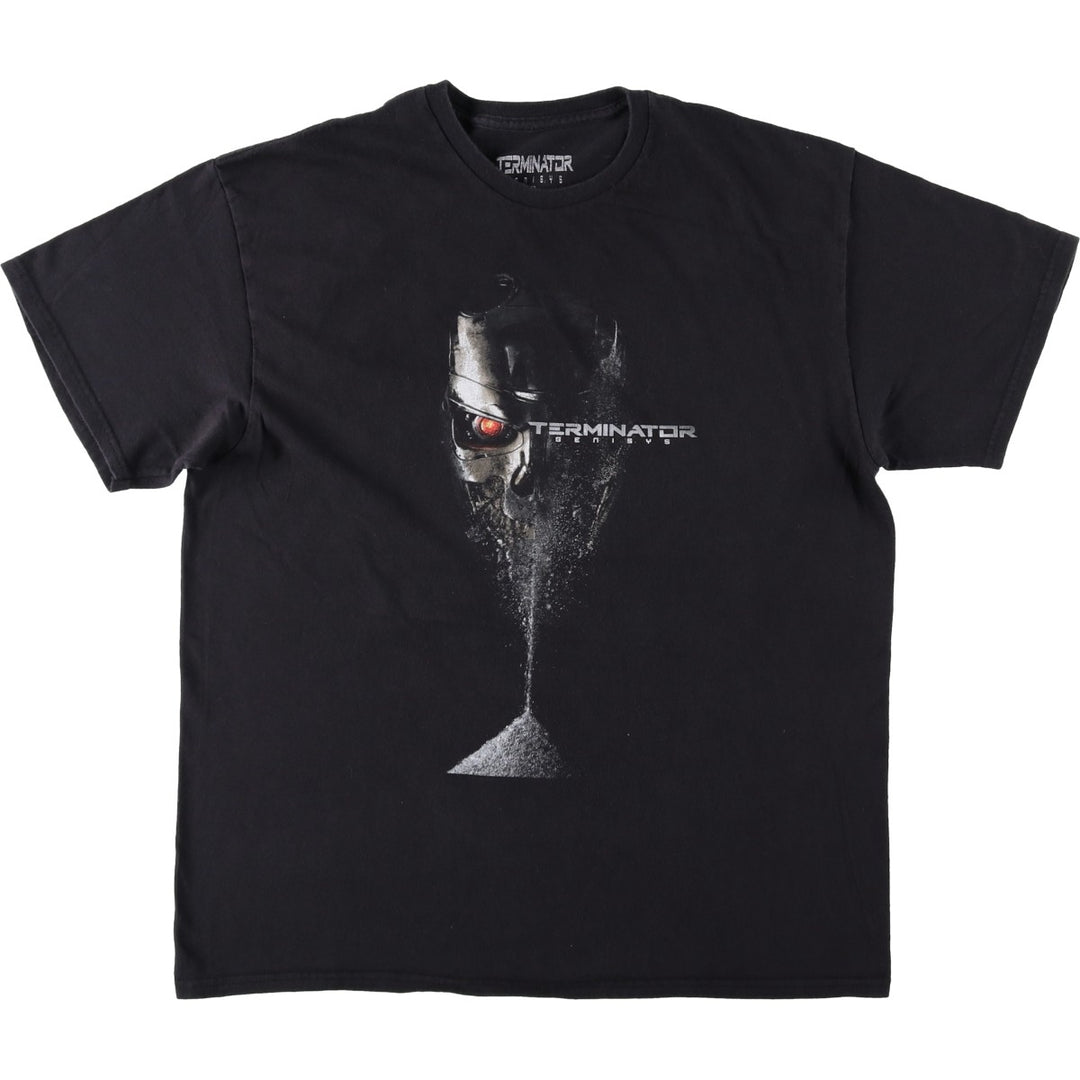 TERMINATOR GENISYS Movie T-Shirt (Men's XL equivalent) cotton black type Vintage Second Hand