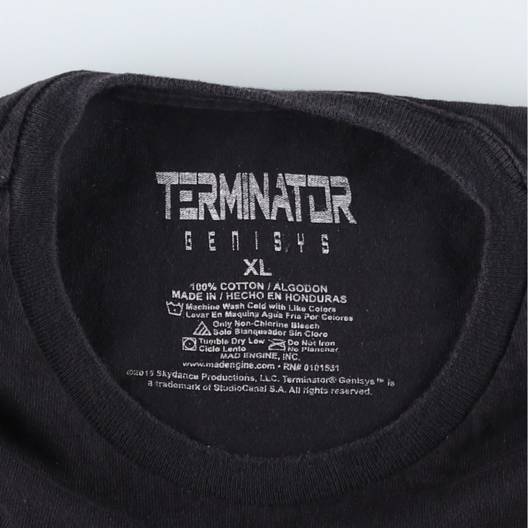 TERMINATOR GENISYS Movie T-Shirt (Men's XL equivalent) cotton black type Vintage Second Hand