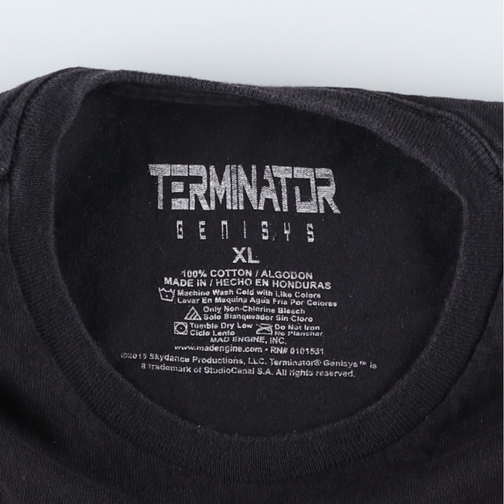 TERMINATOR GENISYS Movie T-Shirt (Men's XL equivalent) cotton black type Vintage Second Hand