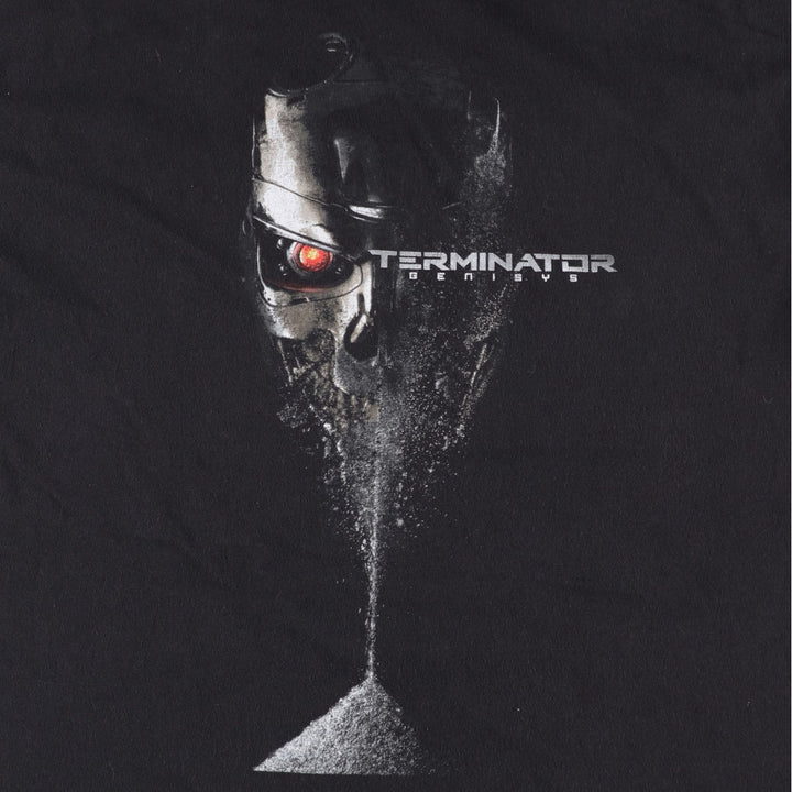 TERMINATOR GENISYS Movie T-Shirt (Men's XL equivalent) cotton black type Vintage Second Hand