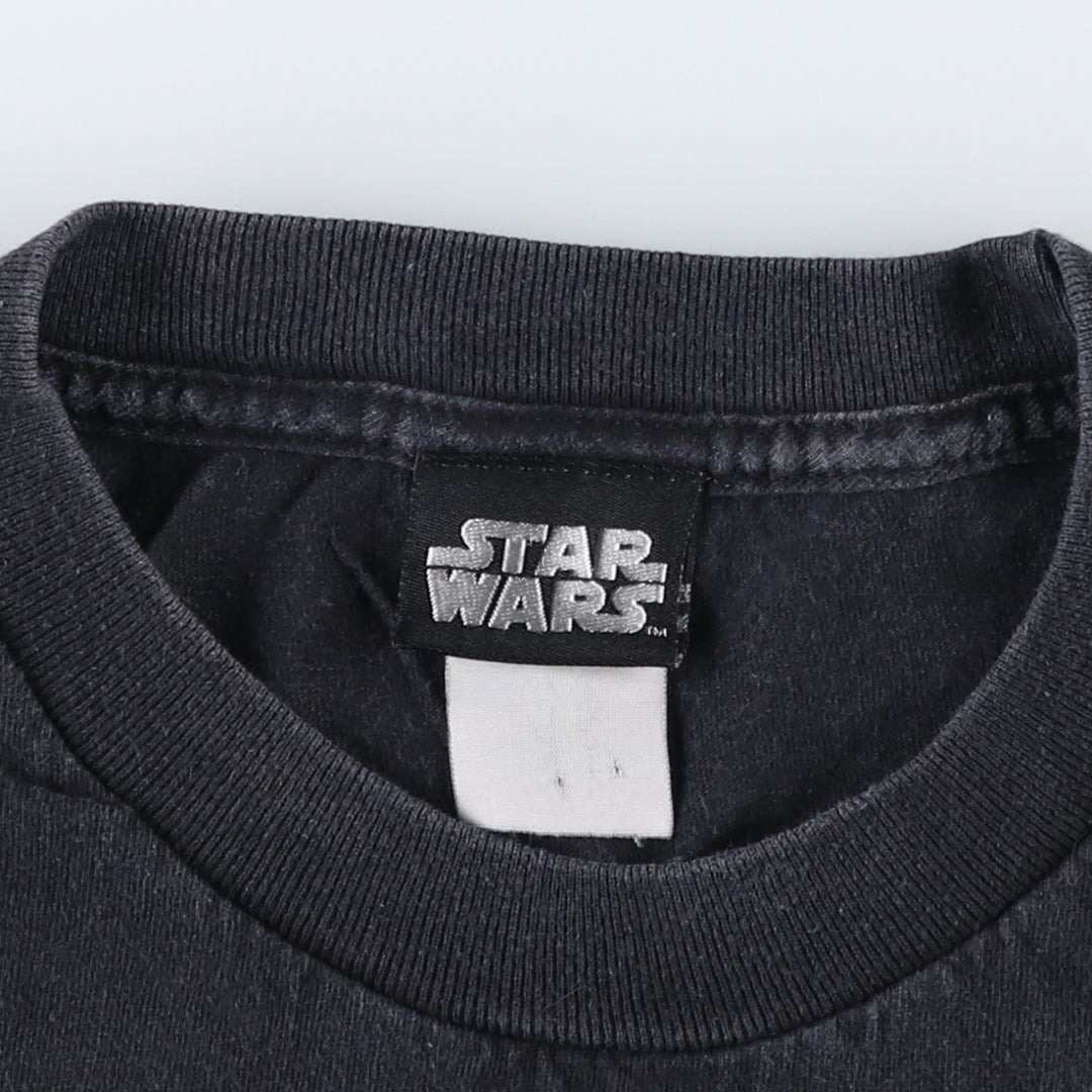 STAR WARS Darth Vader Movie T-shirt Men's XL size unclear black type Vintage Second Hand