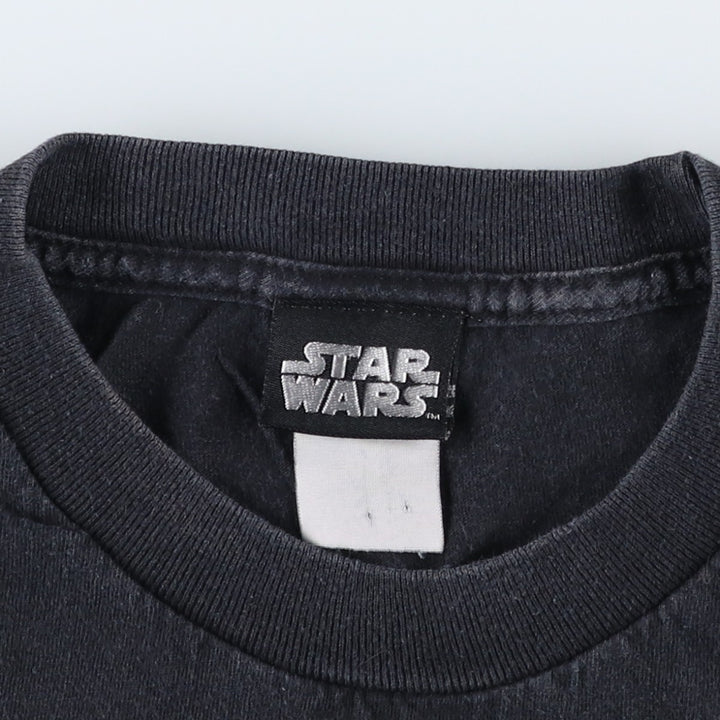 STAR WARS Darth Vader Movie T-shirt Men's XL size unclear black type Vintage Second Hand
