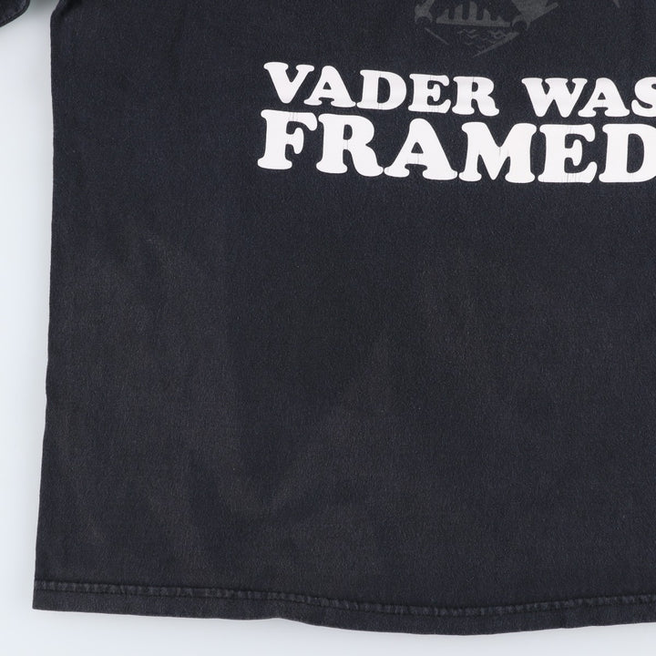 STAR WARS Darth Vader Movie T-shirt Men's XL size unclear black type Vintage Second Hand