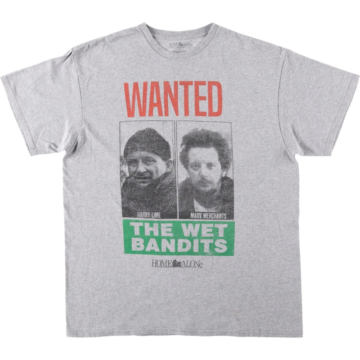 HOME ALONE Home Alone Movie T-shirt Men's L size cotton gray type Vintage Second Hand