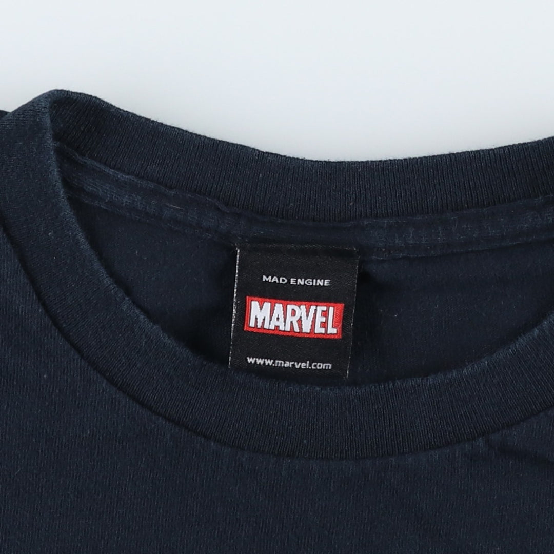 Marvel X-Men Wolverine Character Print T-Shirt (Men's Size L) cotton black type Vintage Second Hand