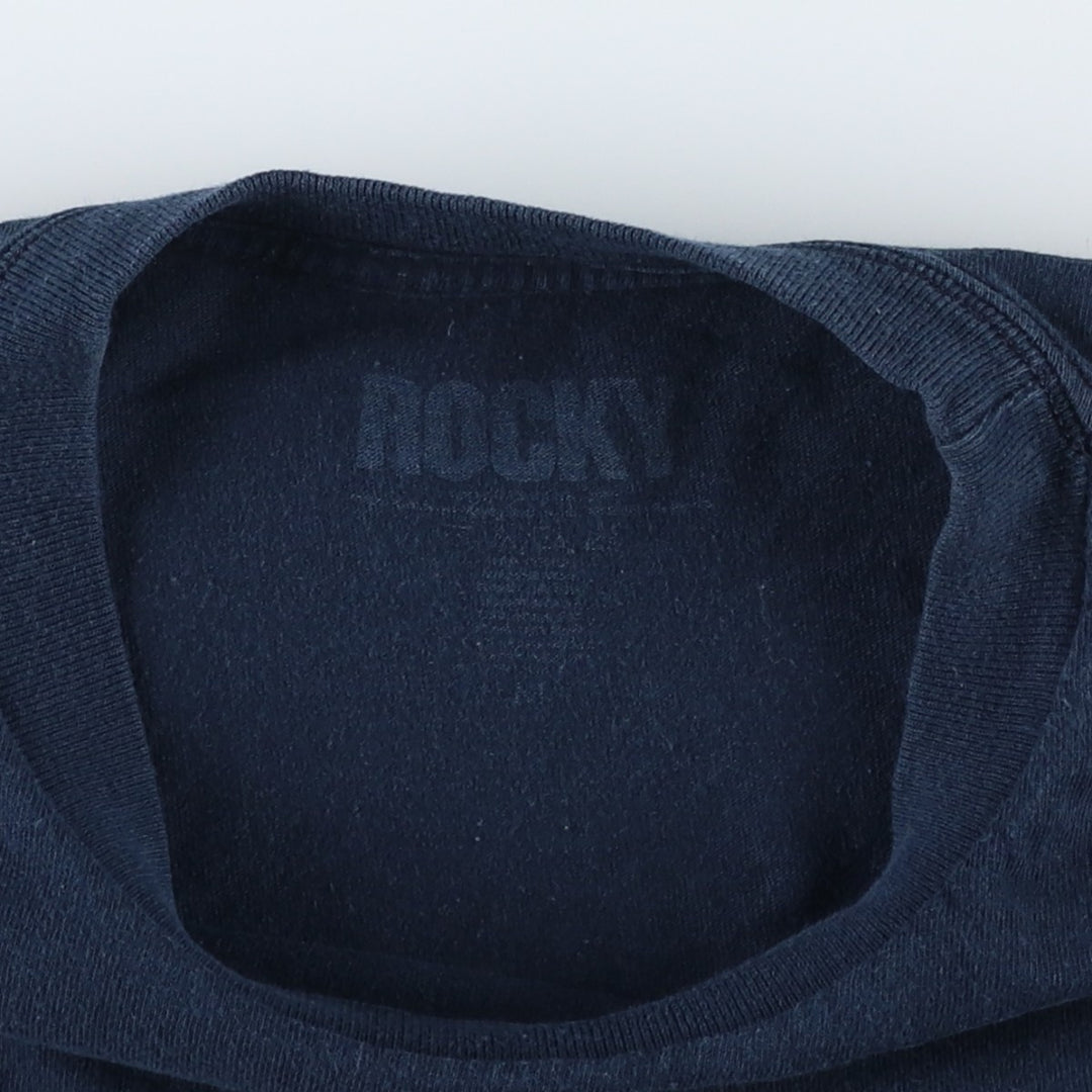 ROCKY Movie T-shirt (Men's Size M) unclear navy blue type Vintage Second Hand