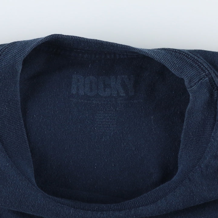 ROCKY Movie T-shirt (Men's Size M) unclear navy blue type Vintage Second Hand