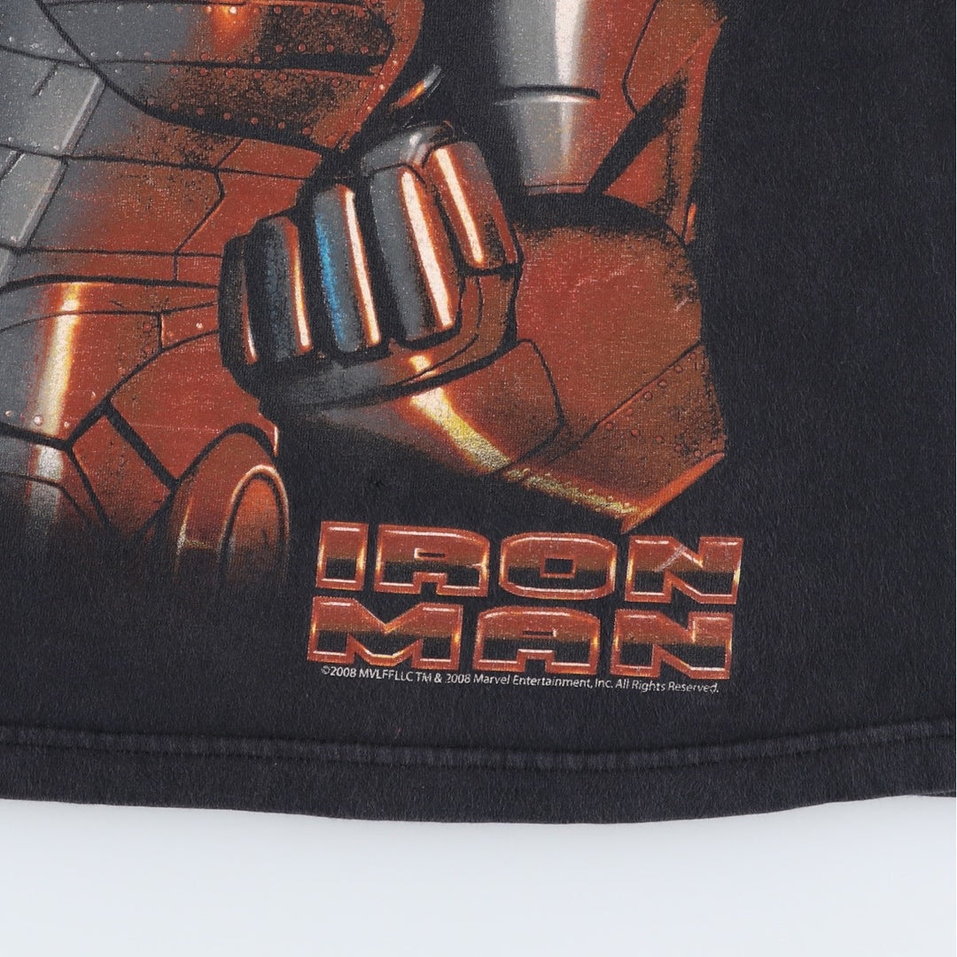 2000'S Iron Man movie t-shirt, men's size L (approx.) cotton black type Vintage Second Hand