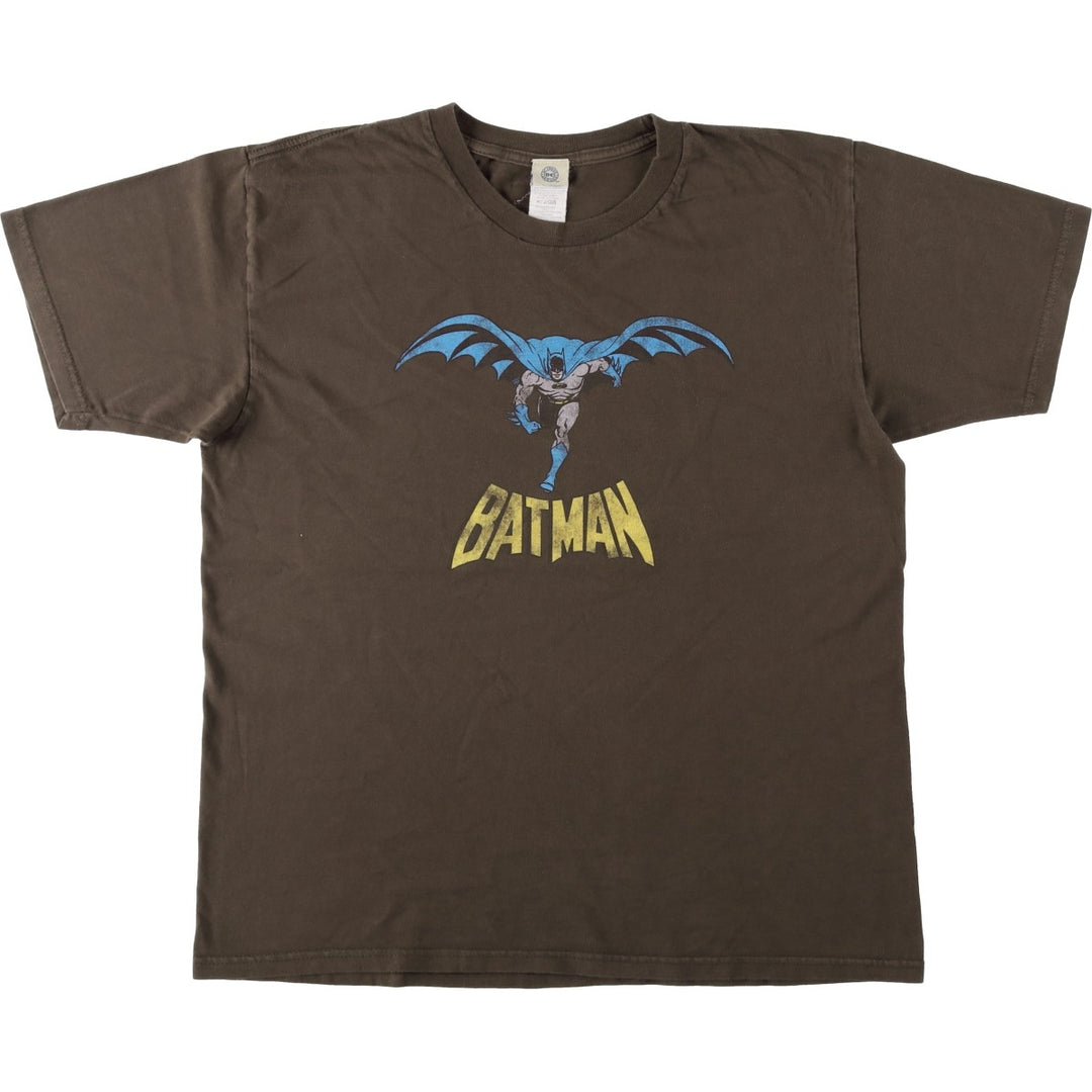 2000'S DC Comics Originals Batman Character Print T-Shirt, Men's Size L (approx.) cotton brown type Vintage Second Hand