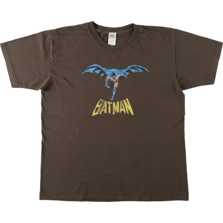 2000'S DC Comics Originals Batman Character Print T-Shirt, Men's Size L (approx.) cotton brown type Vintage Second Hand