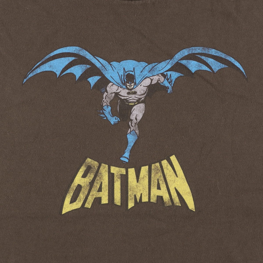 2000'S DC Comics Originals Batman Character Print T-Shirt, Men's Size L (approx.) cotton brown type Vintage Second Hand