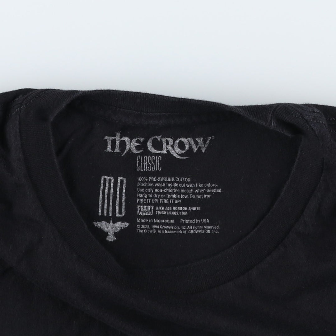 THE CROW Movie T-shirt (Men's size M) cotton black type Vintage Second Hand