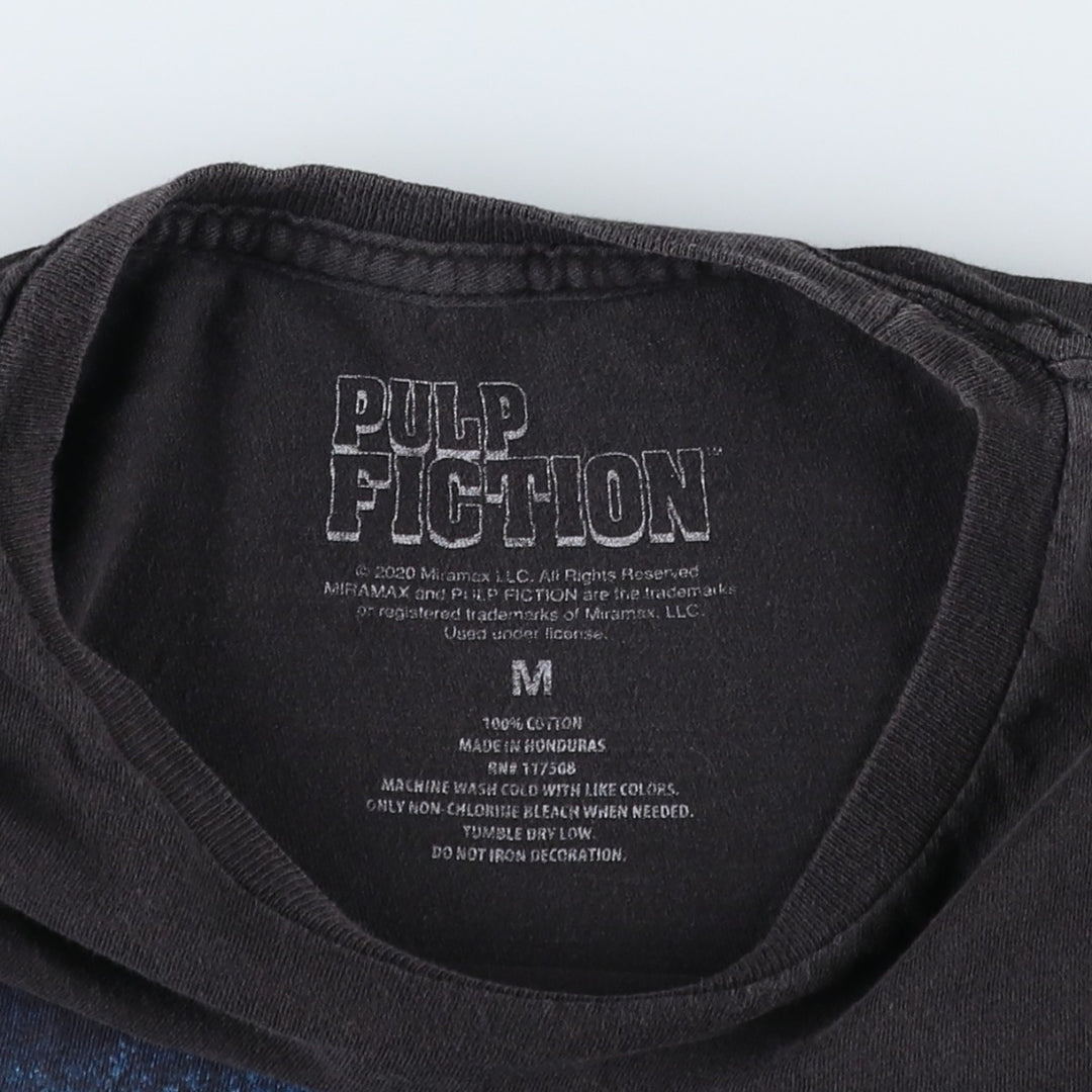 PULP FICTION Pulp Fiction Movie T-shirt Men's M size cotton black type Vintage Second Hand